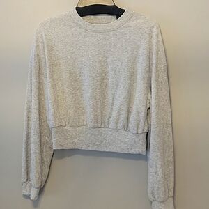 Gilly Hicks find your happy place size m long-sleeved shirt gray Lounge wear